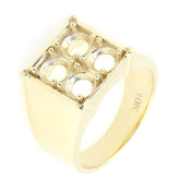 Men’s 10K Yellow Gold Semi Mount Ring Setting RD 5x5mm - Perfect for Creations - Syzjewelry