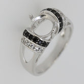 Sterling Silver Semi Mount Ring Setting RD 8x8mm Topaz Spinel Moissanite or CVD Diamond Syzjewelry