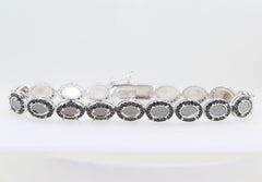 Sterling Silver Semi Mount Tennis Bracelet Setting OV 7X5mm Topaz or Spinel - Syzjewelry