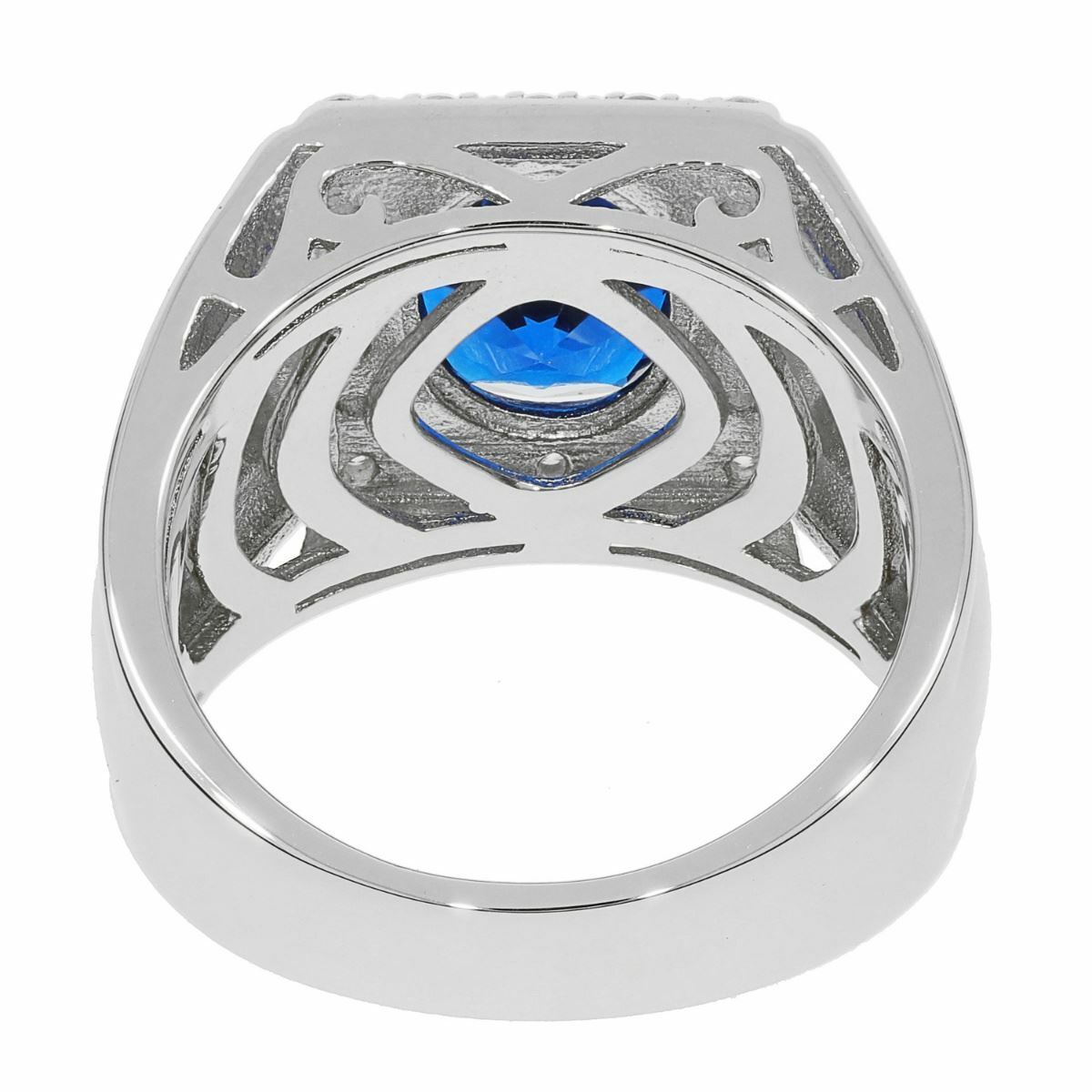 10K White Gold Ring Mount Oval OV 10x8mm Male Men's Ring Settings Halo Design Syzjewelry