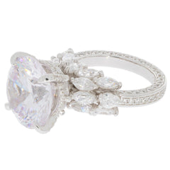 Sterling Silver Semi Mount Ring Setting Round RD 14X14mm Solitaire Ring Syzjewelry