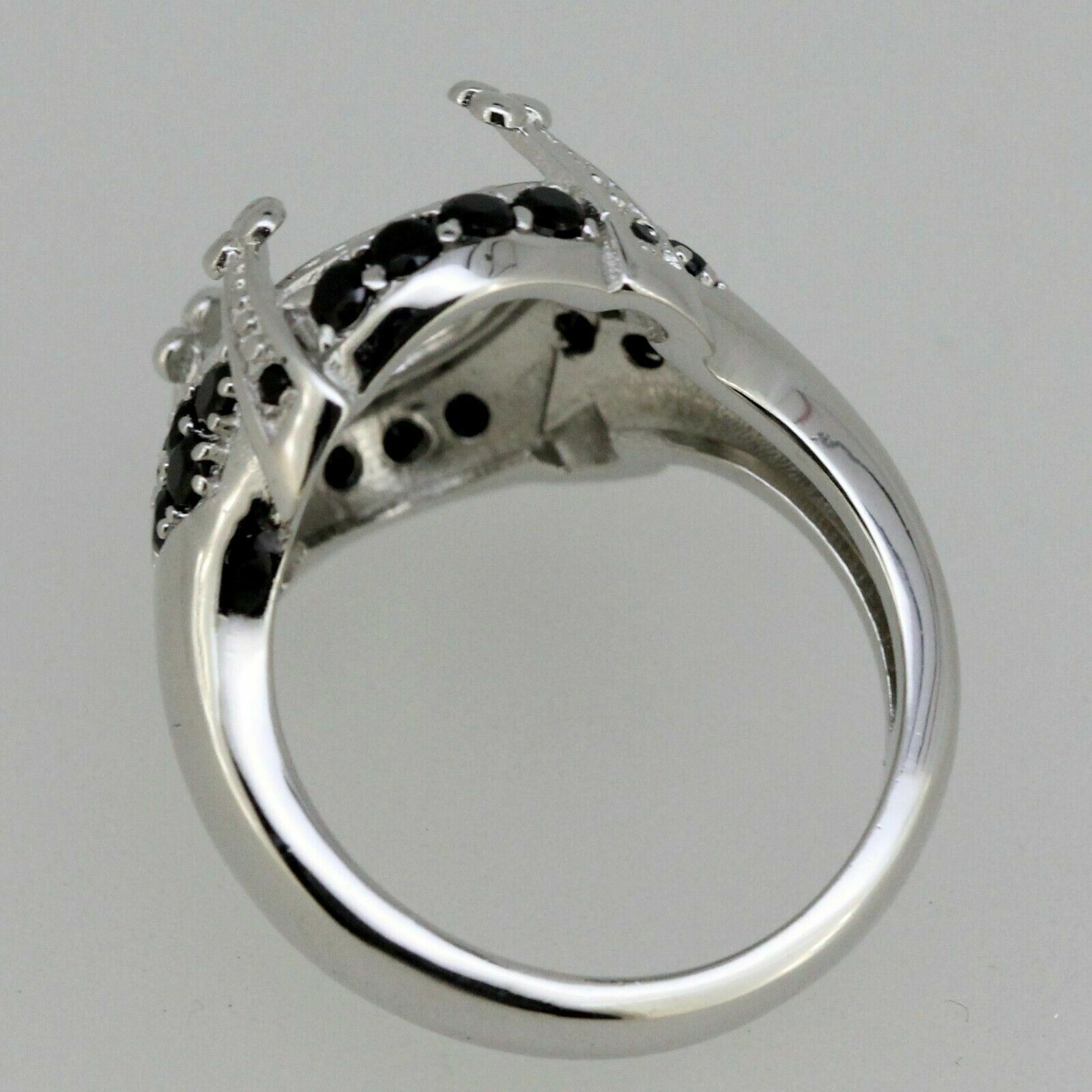 10K Gold Semi Mount Ring Setting Oval OV 11x9mm Black Spinel Cocktail Ring Cabochon Syzjewelry