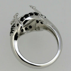 10K Gold Semi Mount Ring Setting Oval OV 11x9mm Black Spinel Cocktail Ring Cabochon Syzjewelry