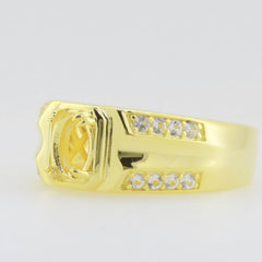 Men's Sterling Silver Semi Mount Ring Setting Oval OV 7x5mm - Syzjewelry