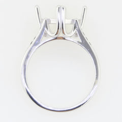 Sterling Silver Semi Mount Ring Setting Princess SQ 8x8mm Black Spinel White Topaz Syzjewelry