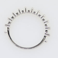 Sterling Silver Semi Mount Ring Setting Round RD 3x3mm Half Enternity Band