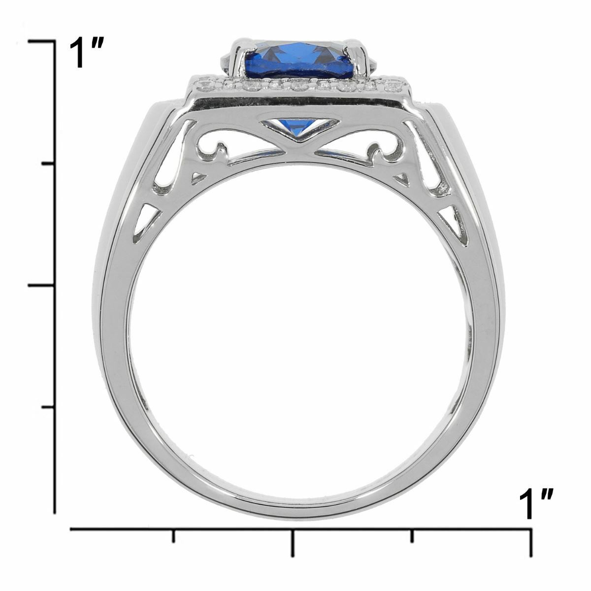 10K White Gold Ring Mount Oval OV 10x8mm Male Men's Ring Settings Halo Design Syzjewelry