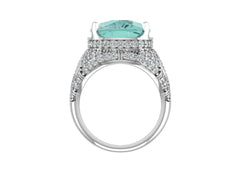 Sterling Silver Semi Mount Ring Setting Cushion CU 18X13mm Cocktail Ring DHJ