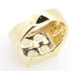 Men’s 10K Yellow Gold Semi Mount Ring Setting RD 5x5mm - Perfect for Creations - Syzjewelry