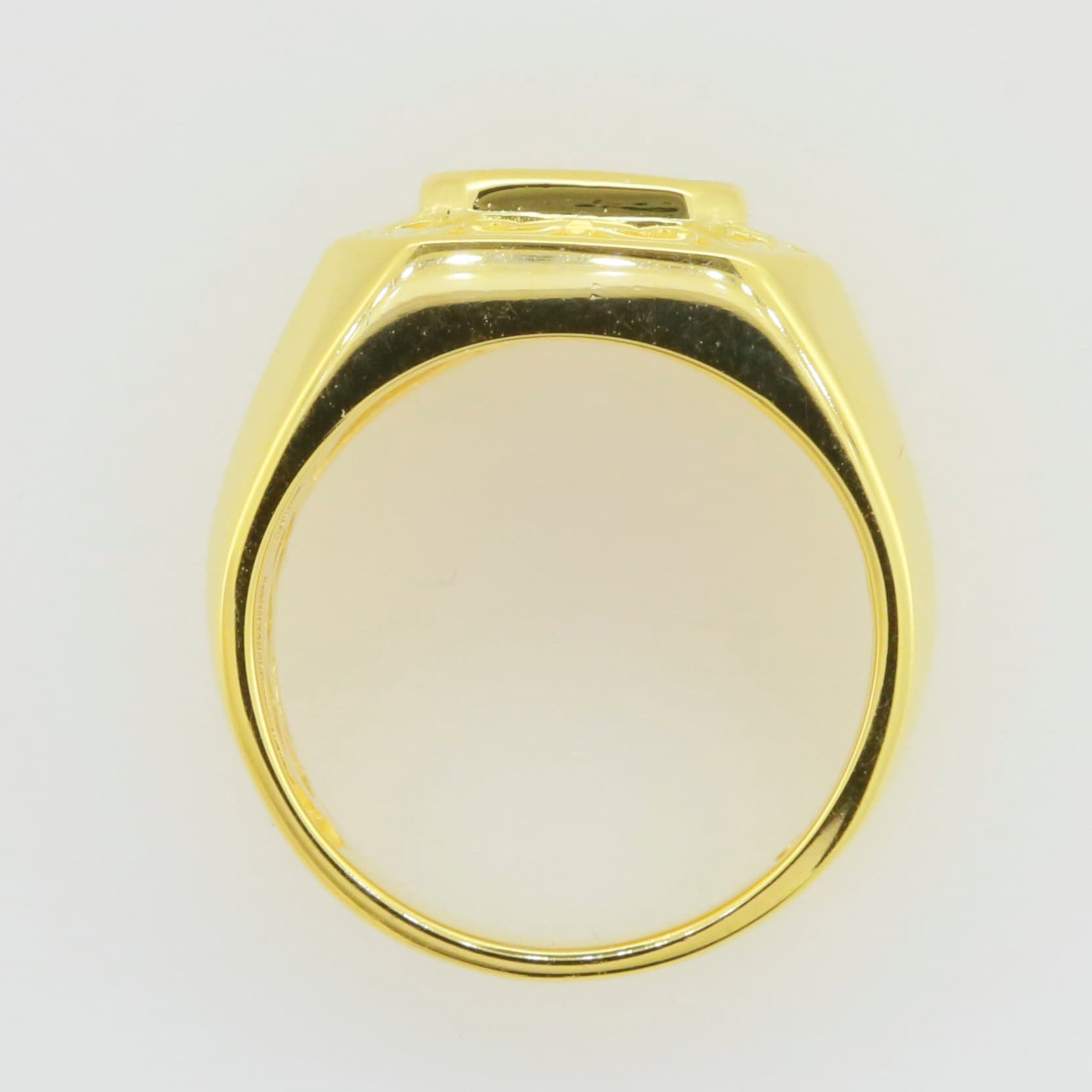 Sterling Silver Semi Mount Ring Setting Emerald OCT 10x8mm Men's Ring Bezel Fleur de lis Ring Syzjewelry