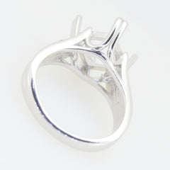 Sterling Silver Semi Mount Ring Setting Princess SQ 8x8mm Black Spinel White Topaz Syzjewelry