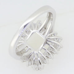 Sterling Silver Semi Mount Ring Setting Square Emerald SQ 10X10mm Halo Topaz Syzjewelry