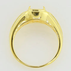 Men's Ring Settings Ring Mounting 10K Yellow Gold Cushion CU 8X8mm Syzjewelry