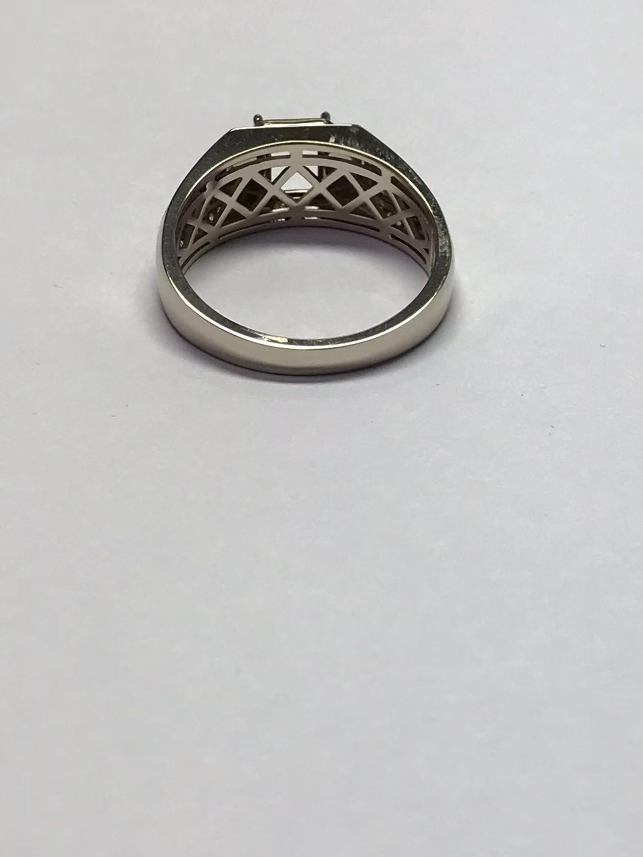 Custom Men's 14K Gold Semi Mount Ring Setting OCT 6.5x5.9x4.3mm CVD Accent Size 11.25 Syzjewelry