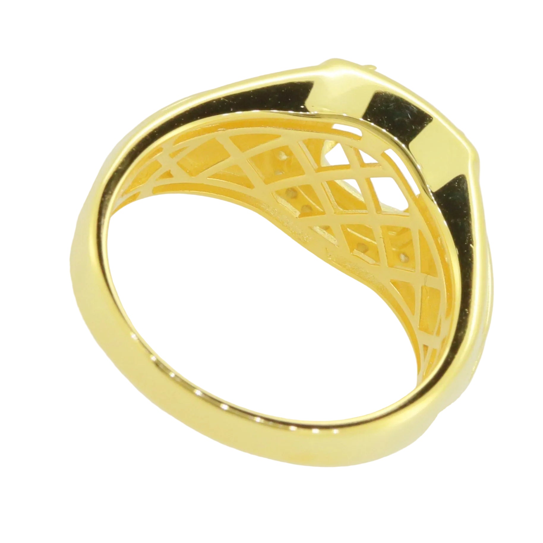 Men's Ring Settings Ring Mounting 10K Yellow Gold Cushion CU 8X8mm Syzjewelry