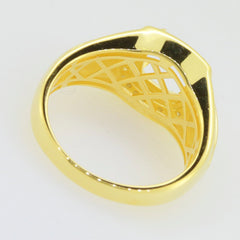 Men's Ring Settings Ring Mounting 10K Yellow Gold Cushion CU 8X8mm Syzjewelry
