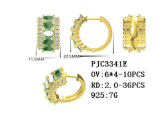 Sterling Silver Semi Mount Earrings Setting Oval OV 6x4mm Peridot Hoop Ring Syzjewelry