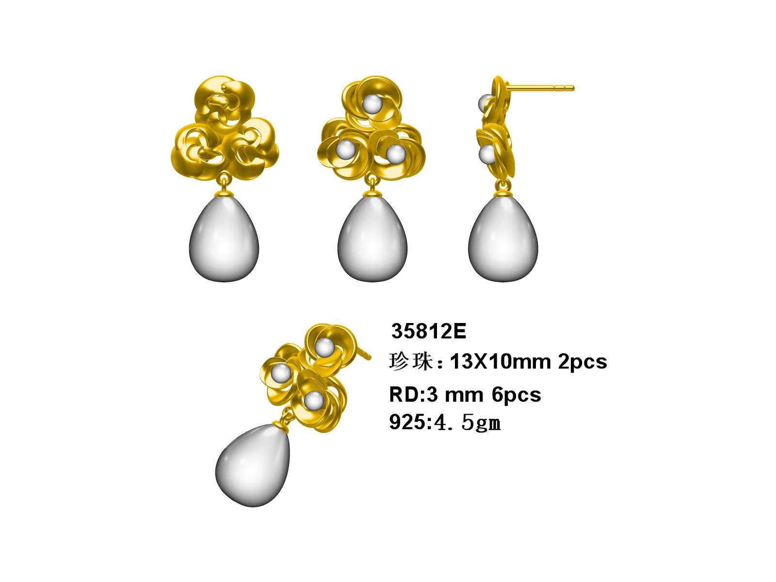 Sterling Silver Semi Mount Earrings Setting 13x10mm Pearl Syzjewelry