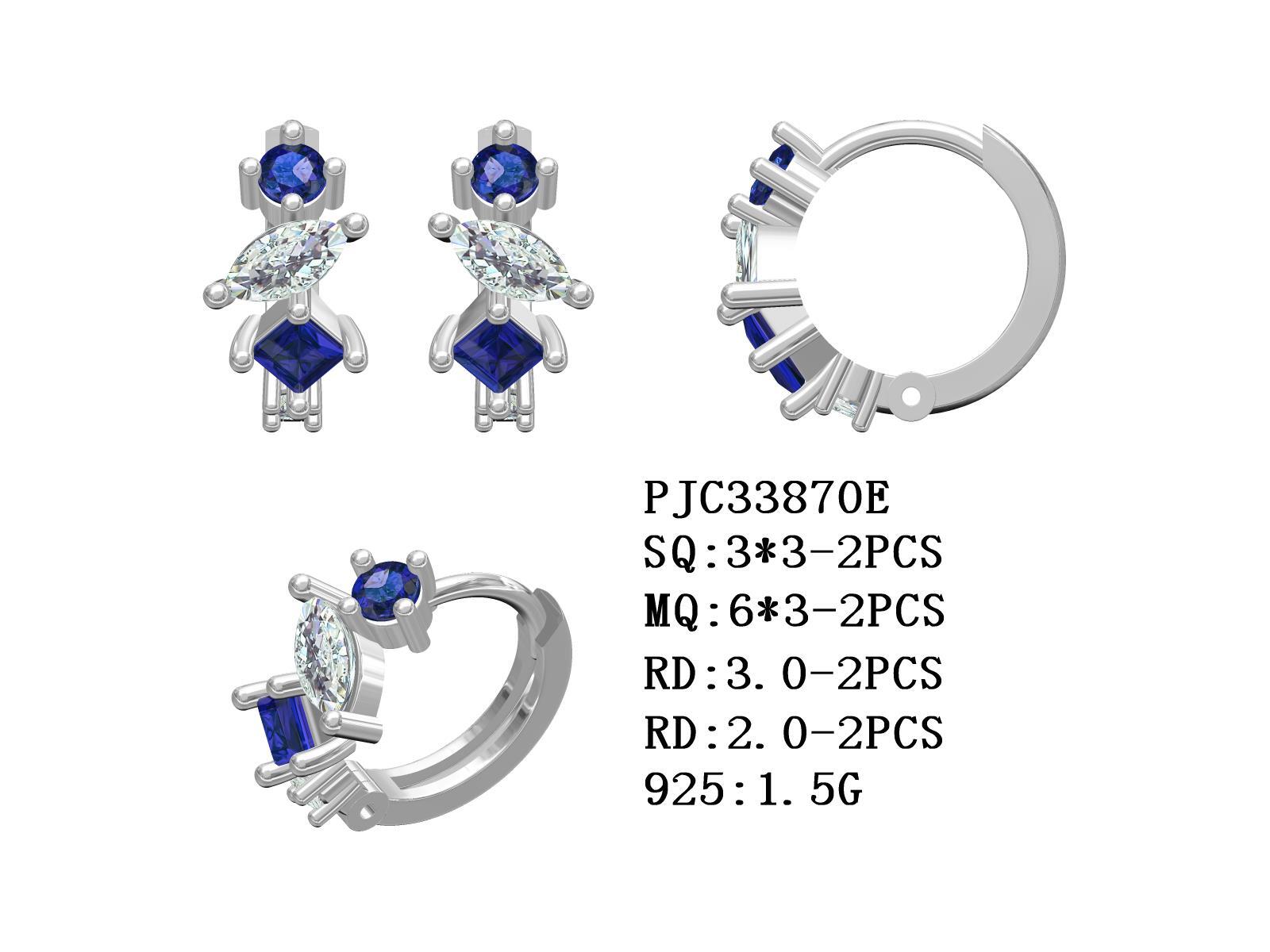 Sterling Silver Semi Mount Earrings Setting SQ Princess 3x3mm MQ Marquise 6x3mm Syzjewelry
