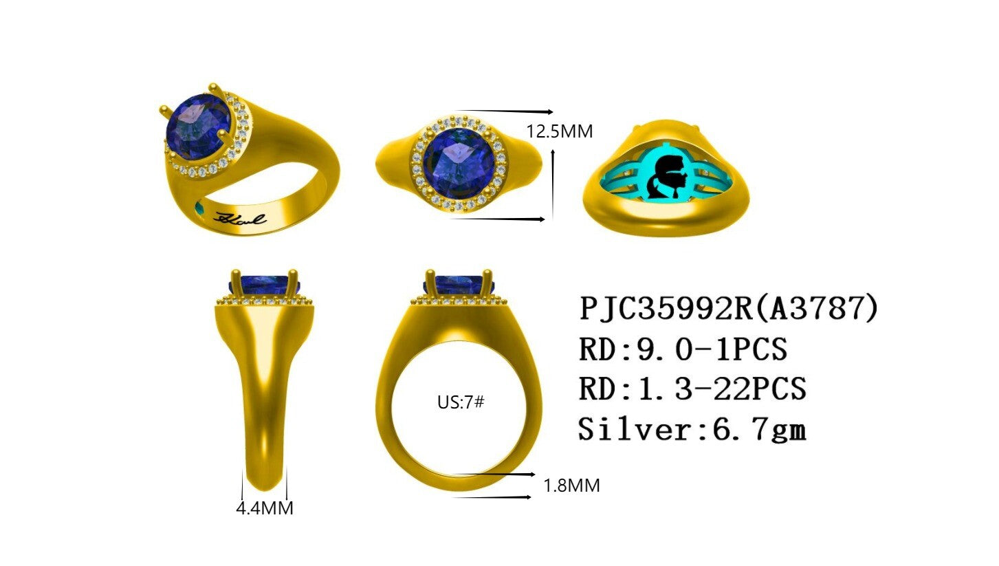 Sterling Silver Semi Mount Ring Setting Round RD 9mm 1.3mm Syzjewelry