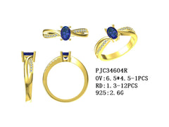 Sterling Silver Semi Mount Ring Setting Oval 6.5x4.5mm Syzjewelry