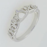 14K White Gold Semi Mount Ring Setting Heart HT 5.5X5.5mm Syzjewelry