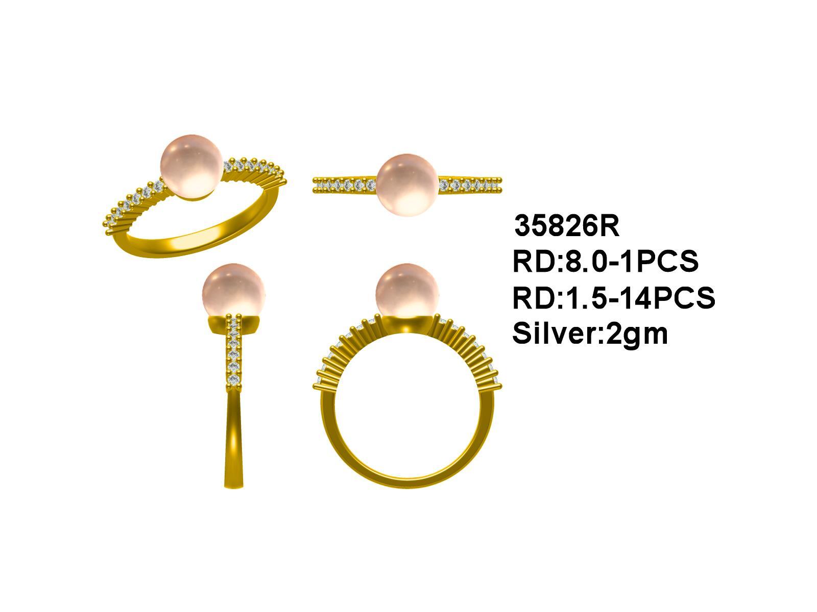 Sterling silver semi mount ring setting Oval OV 16x12 Round RD 1.25mmx1.25 Solitaire Syzjewelry