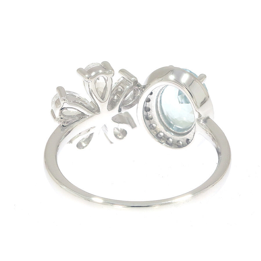 Sterling Silver Semi Mount Ring Setting Oval OV 8x6mm Pear PE 5x3mm Syzjewelry