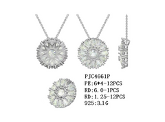 Sterling Silver Semi Mount Pendant Setting 6x4mm Syzjewelry