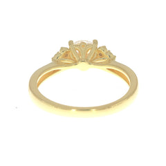 Sterling Silver Semi Mount Ring Setting Round RD 6x6mm Round RD 1.5x1.5mm 1 stone and 3 little stones each side Syzjewelry