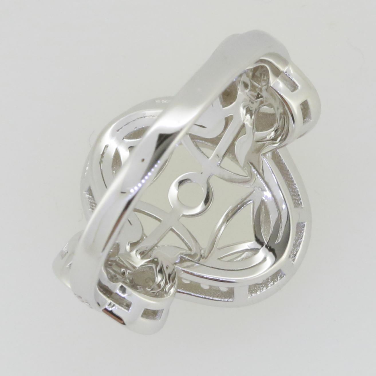 14K White Gold Semi Mount Ring Setting Oval OV 12X10mm Syzjewelry