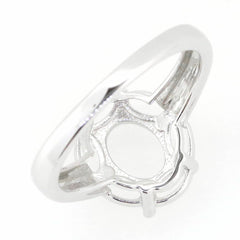14K White Gold Semi Mount Ring Setting Oval OV 8X6mm PJC1772R-1 Syzjewelry