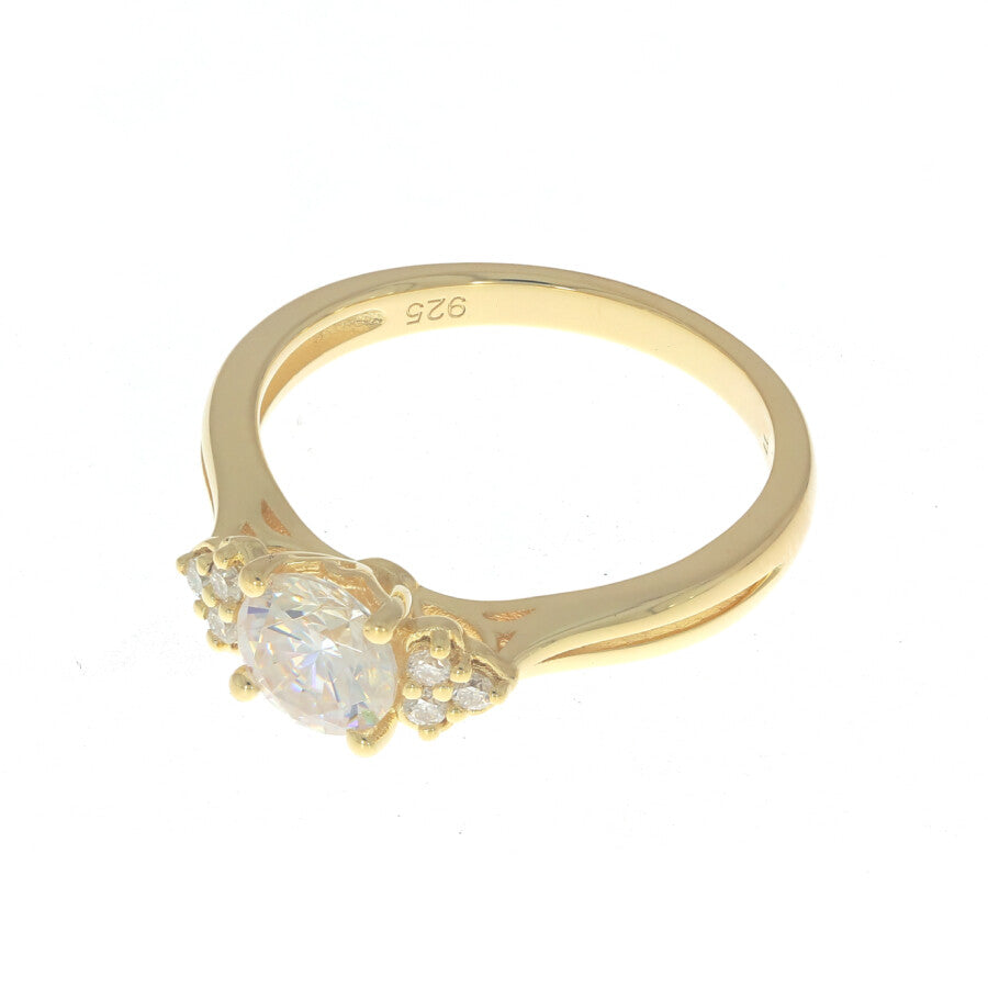 Sterling Silver Semi Mount Ring Setting Round RD 6x6mm Round RD 1.5x1.5mm 1 stone and 3 little stones each side Syzjewelry