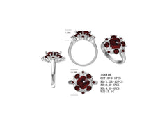 Sterling Silver Semi Mount Ring Setting OCT Emerald 8x8mm Round RD 1.25mm 2.0mm 4.0mm Syzjewelry