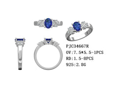 Sterling Silver Semi Mount Ring Setting Oval OV 7.5x5.5mm Syzjewelry