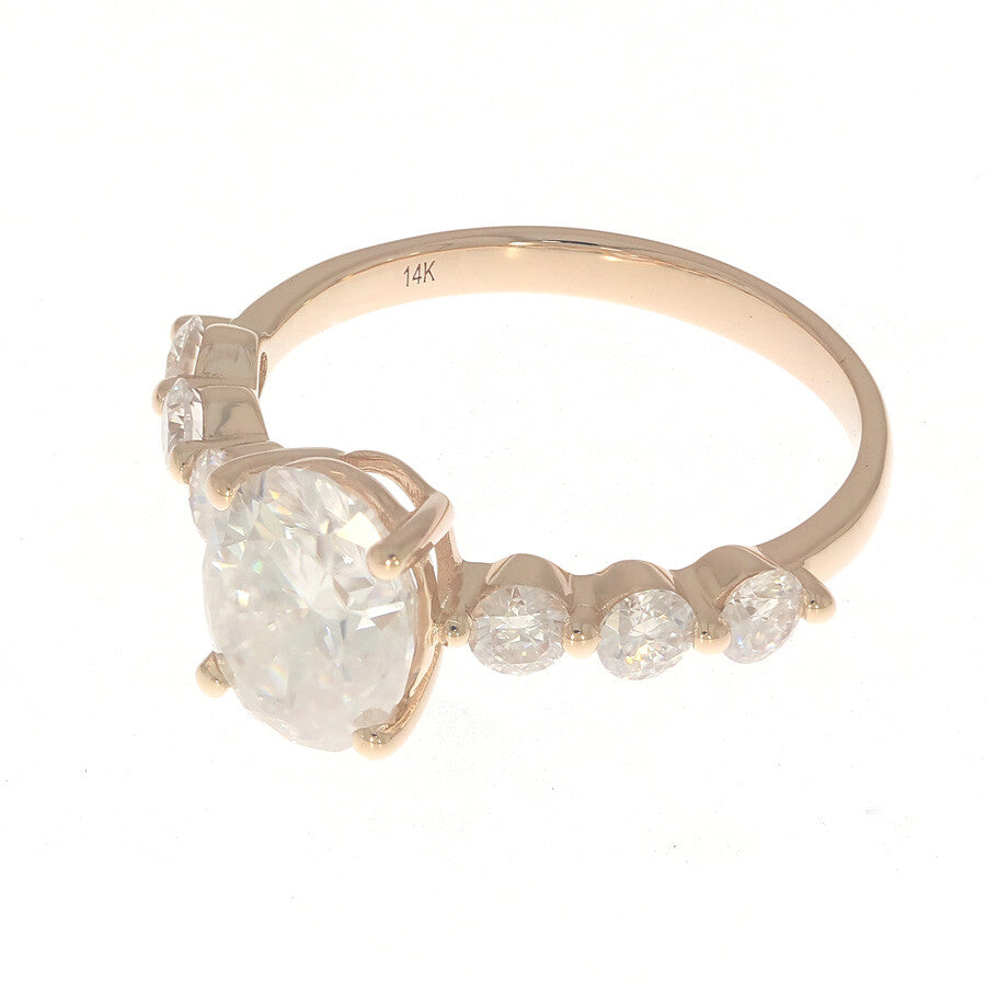 Sterling Silver Semi Mount Ring Setting Oval OV 9x7mm Round RD 3x3mm Syzjewelry