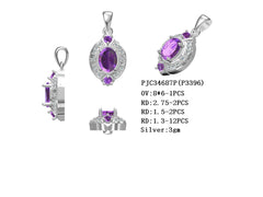 Sterling Silver Semi Mount Pendant Setting Oval OV 8x6mm Syzjewelry