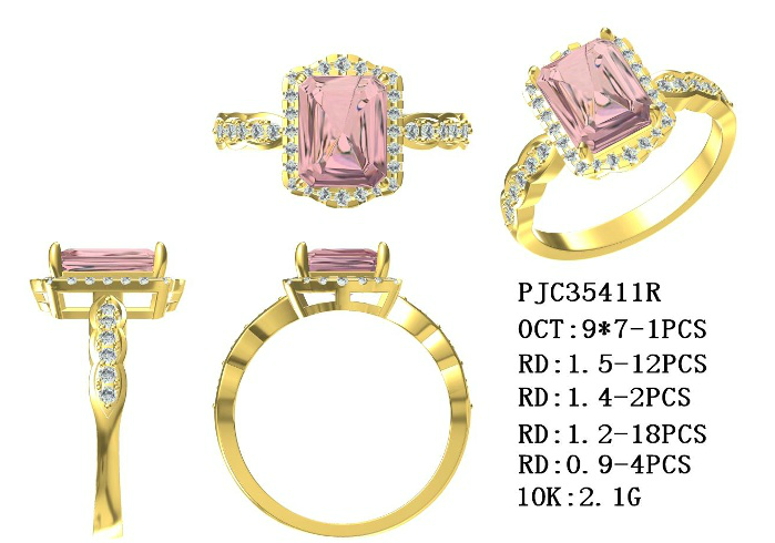 Sterling Silver Semi Mount Ring Setting OCT Emerald 9x7mm Round 1x1mm Syzjewelry