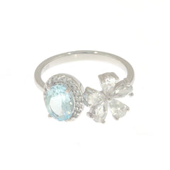 Sterling Silver Semi Mount Ring Setting Oval OV 8x6mm Pear PE 5x3mm Syzjewelry