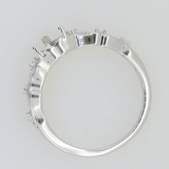 14K White Gold Semi Mount Ring Setting Heart HT 5.5X5.5mm Syzjewelry