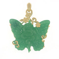 Sterling Silver Semi Mount Pendants Setting Cabochon CAB 35x29mm Butterfly Syzjewelry