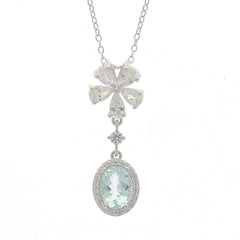 Sterling Silver Semi Mount Pendant Setting Oval OV 8x6mm Pear PE 5x3mm Syzjewelry