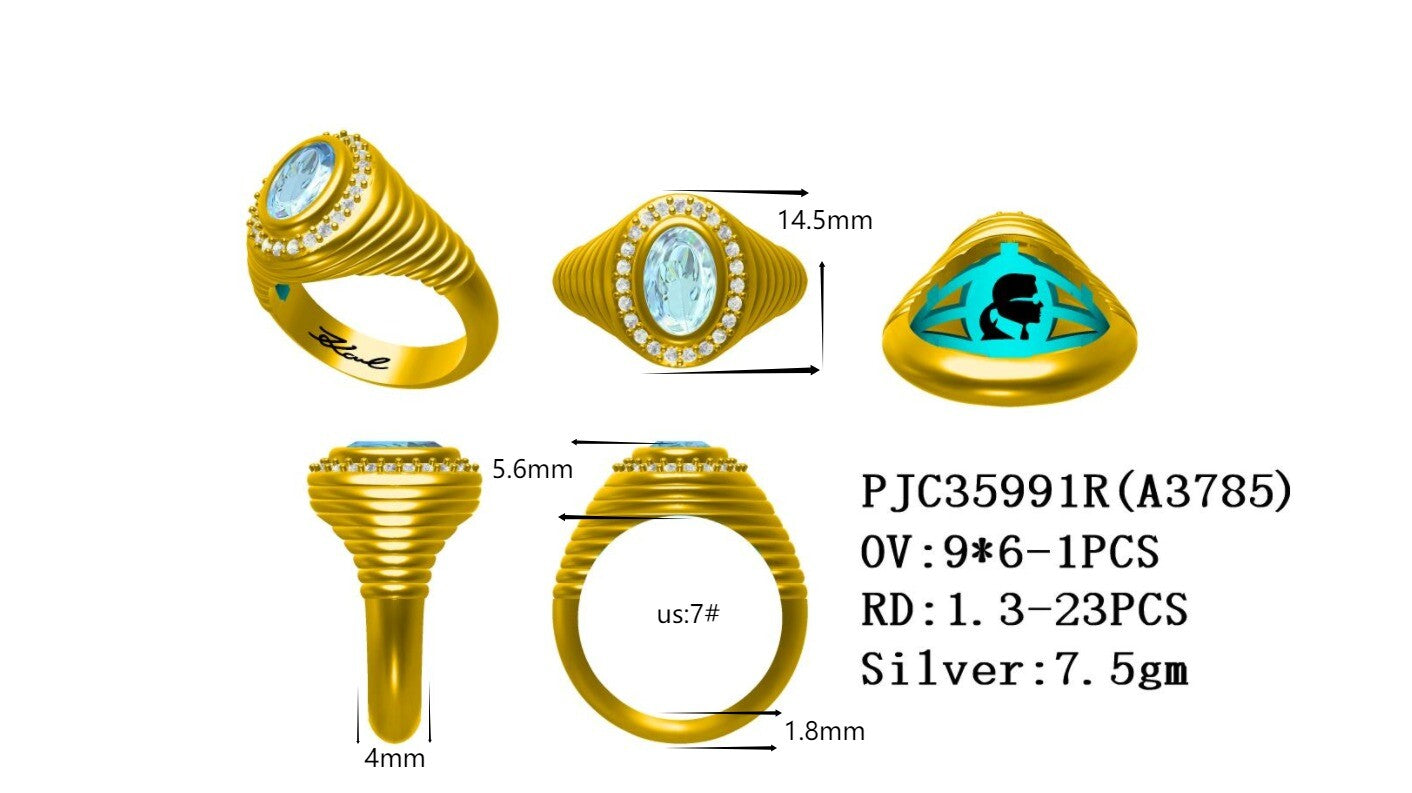 Sterling Silver Semi Mount Ring Setting Oval OV 9x6mm Round RD 1.3mm Syzjewelry