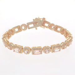 Sterling Silver Semi Mount Bracelet Setting OCT Emerald 6x4mm Baguette Syzjewelry