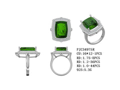 Sterling silver semi mount ring setting CU Cushion 16x12mm Round RD 1x1mm Double Halo Cocktail Ring Syzjewelry