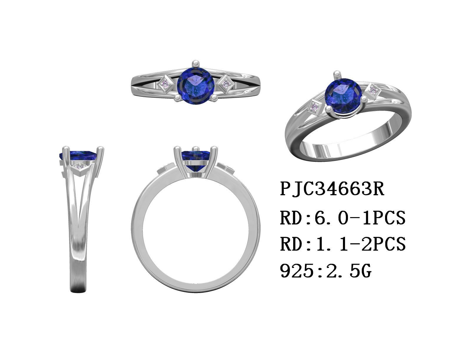 Sterling Silver Semi Mount Ring Setting Round 6mm White Topaz Syzjewelry