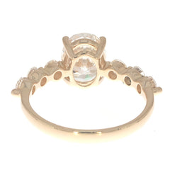 Sterling Silver Semi Mount Ring Setting Oval OV 9x7mm Round RD 3x3mm Syzjewelry