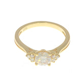 Sterling Silver Semi Mount Ring Setting Round RD 6x6mm Round RD 1.5x1.5mm 1 stone and 3 little stones each side Syzjewelry