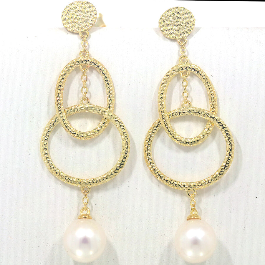 Sterling Silver Semi Mount Earrings Setting Round RD 8mm Pearl Dangle Syzjewelry