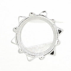 14K White Gold Semi Mount Pendant Setting Round RD 10x10mm Syzjewelry